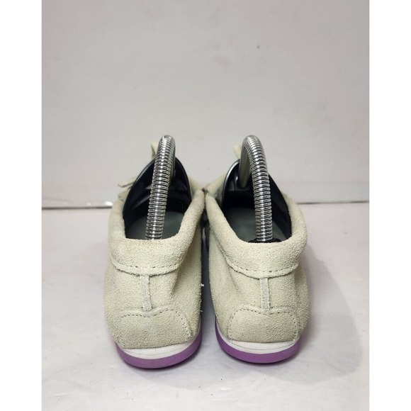 Minnetonka Womens Kilty Plus Moccasin Sz 8 Green Purple Suede Flat Slip On Shoe - Picture 7 of 10
